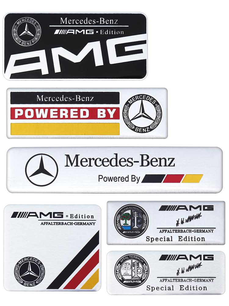DAR4 1Pc Aluminum Alloy Car Styling Badge Sticker For Mercedes Benz AMG Carlsson W108 W124 W126 W140 W168 W169 W176 W177 W203