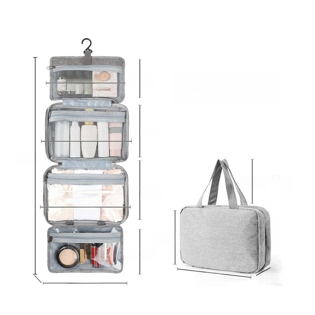 Urban Minimalist Polyester Travel Toiletry Organizer With Multicolor Compartments For Daily Use
