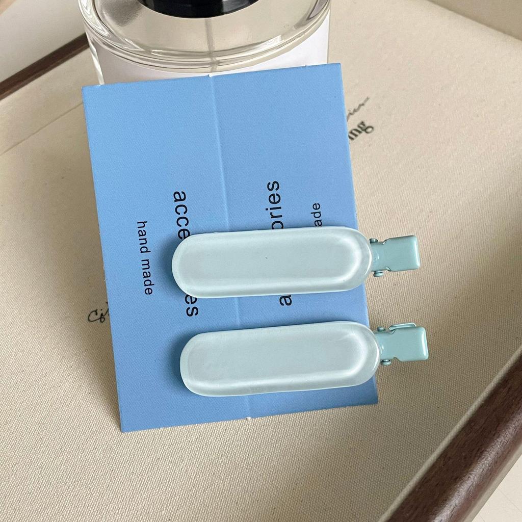 "2-Pack Y2K Fresh Juice Series Duckbill Hair Clips - Cute, Seamless, Side Bang Accessories"