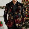 Men's Printing Corduroy Warm Pocket Suit Jacket Cardigan Men's Casual Suit