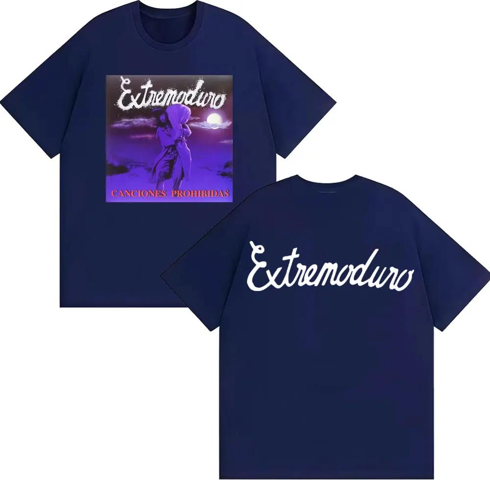 Rock Band Extremoduro Canciones Prohibidas T Shirts Mens Clothing Harajuku Hip Hop Punk T Shirt Cotton Casual Oversized Tshirt