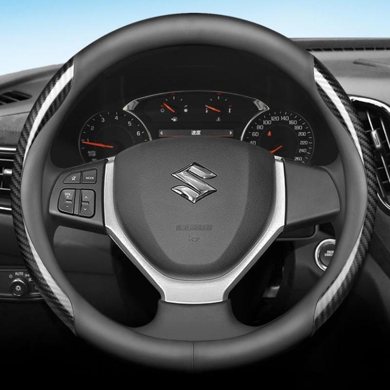 for Suzuki Vitara 4th 2015 2016 2017 2018 Car Steering Wheel Cover PU Leather Non-slip Auto Accessories