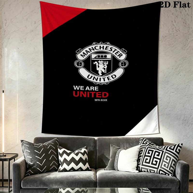 Manchester Unitedaa Wall Tapestry Aesthetic Wall Hanging Printed Fabric Blanket Decorative Tapestries for Bedroom Living Room Home Decor