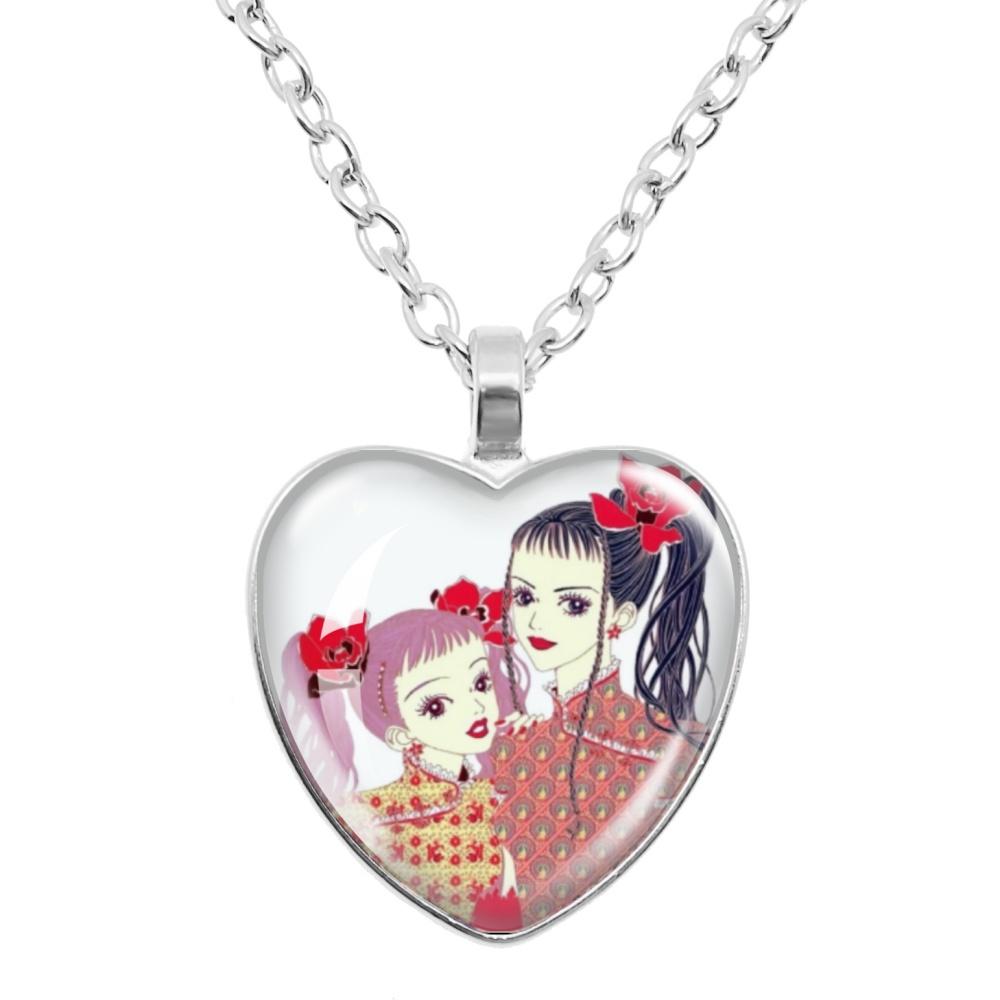 Аниме Ожерелье Paradise Kiss Юкари Хаясака Мивако Сакурада Стеклянное Сердце Форма Подвеска Ожерелье Шарм Украшение Подарок Другу