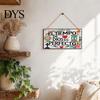 Handmade Wood Hanging Sign Spanish Religious Prayer Wall Ornament with Rose Cross Flower, Living Room Ornaments Wooden Decorative Pendant for Bedroom