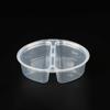 20Pcs 2 Compartment Snack Container Leak-Proof Dip Box Disposable Sauce Container  Commercial