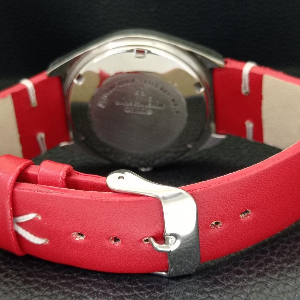 Seiko 5 АВТОМАТИЧЕСКИЕ 6309A ЯПОНСКИЕ МУЖСКИЕ ВИНТАЖНЫЕ ЧАСЫ С АРАБСКИМ ЦИФЕРБЛАТОМ КРАСНОГО ЦВЕТА a701587-5 R206b-a701587