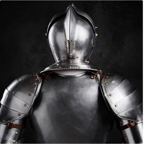 Medieval 15th Century Gothic Full Body Silver Armour Suit Gothic Armour Suit Steel Fighting Halloween Armor Suit