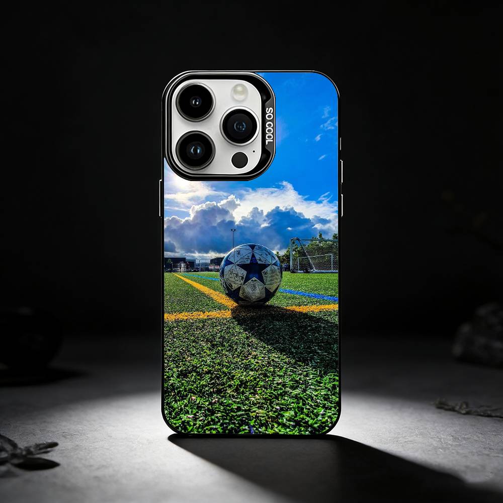 Крутой чехол для телефона с фото F-Football для iPhone 17,16,15,14,13,12,11 Plus,Pro Max,XS,Цветной серебристый чехол для телефона
