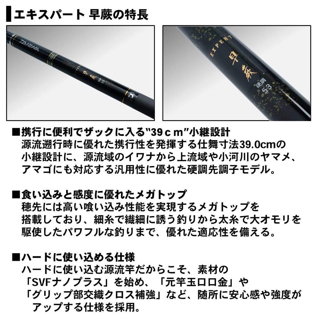 Daiwa Mountain Stream Rod Expert Early Warabi High Tone Fishing Rod 53/V