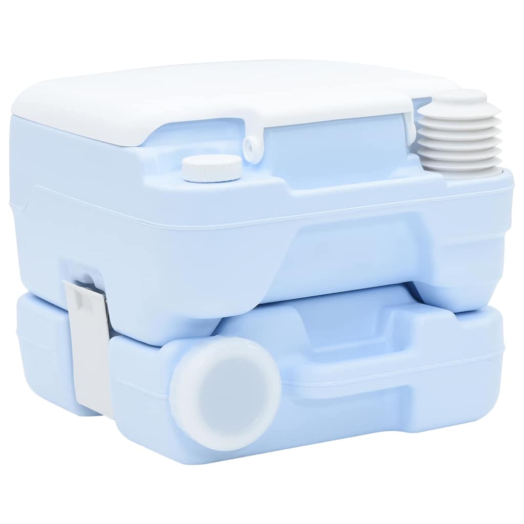 Camping Toilet Light Blue and White 41.5 x 36.5 x 30 cm