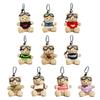 Lovely Pilot Bear Keychain Cute Pendant for Bag and Key Plush Keyring Phone Charm Personalized Animal Decoration