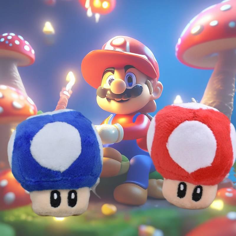 Очаровательный плюшевый брелок-гриб из серии Марио, 8 см, из мягкого короткого плюша