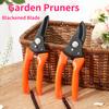 Stainless Steel Black Oxide Pruning Shears Heavy-Duty Ergonomic & Effort-Saving Tree Branch Trimmers for Garden & Landscape