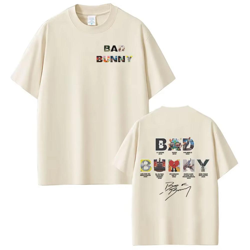 Футболки с обложкой альбома рэпера Bad Bunny Debi Tirar Mas Fotos DTMF Футболка Мужская Женская Мода Харадзюку Хип-Хоп Футболки с коротким рукавом