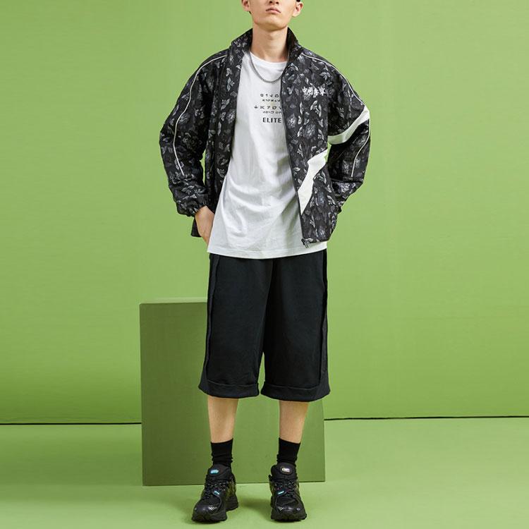 Li Ning X Jackie Chan Collaboration Kung Fu Series однотонные свободные укороченные спортивные брюки мужские брюки черные AKQQ081-1