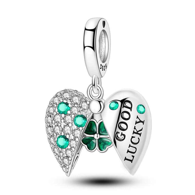 925 Silver Green Series Tree Cactus Avocado Pendant DIY Charm Beads Fit Bangle Charms Bracelet Women Jewelry