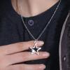Korean Vintage Pentagram Necklace Zinc Zinc Alloy Korean Clavicle Chain Simple Star Pendant Necklace  Party