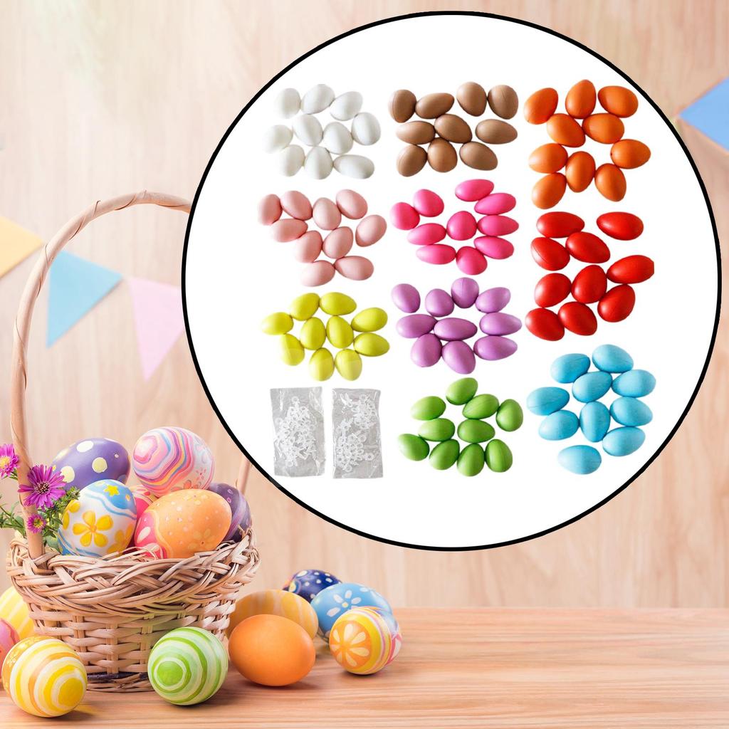 100 шт пасхальные яйца украшения для вечеринок корзины наполнители 2.4 дюйма подвески елочные украшения