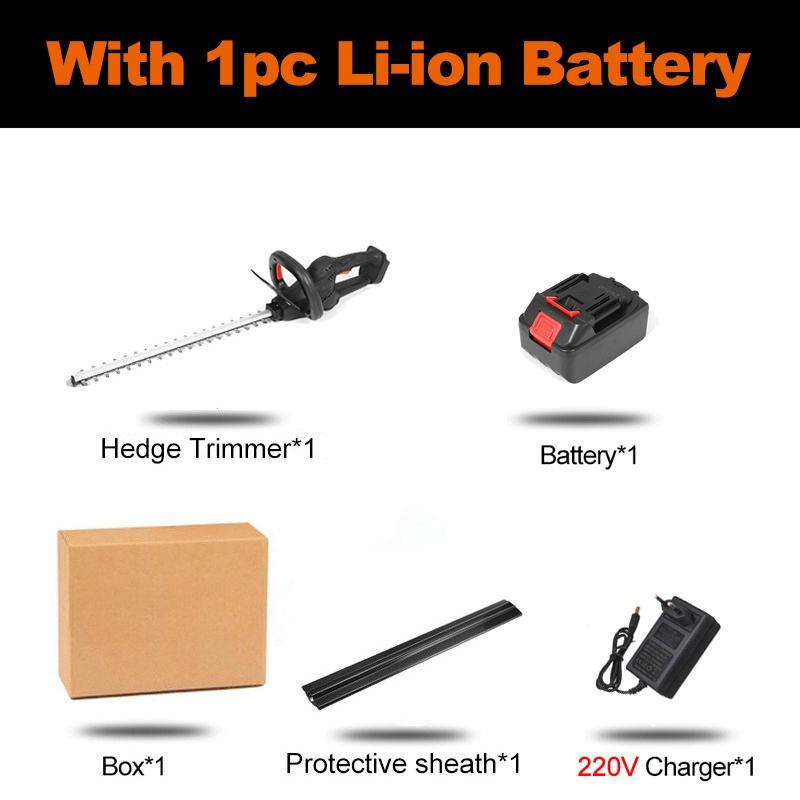 Brushless Cordless Electric Hedge Trimmer 1200w Dual Action Grass Trimmer Pruning Saw Garden Tools with 2PC 22900mah Battery