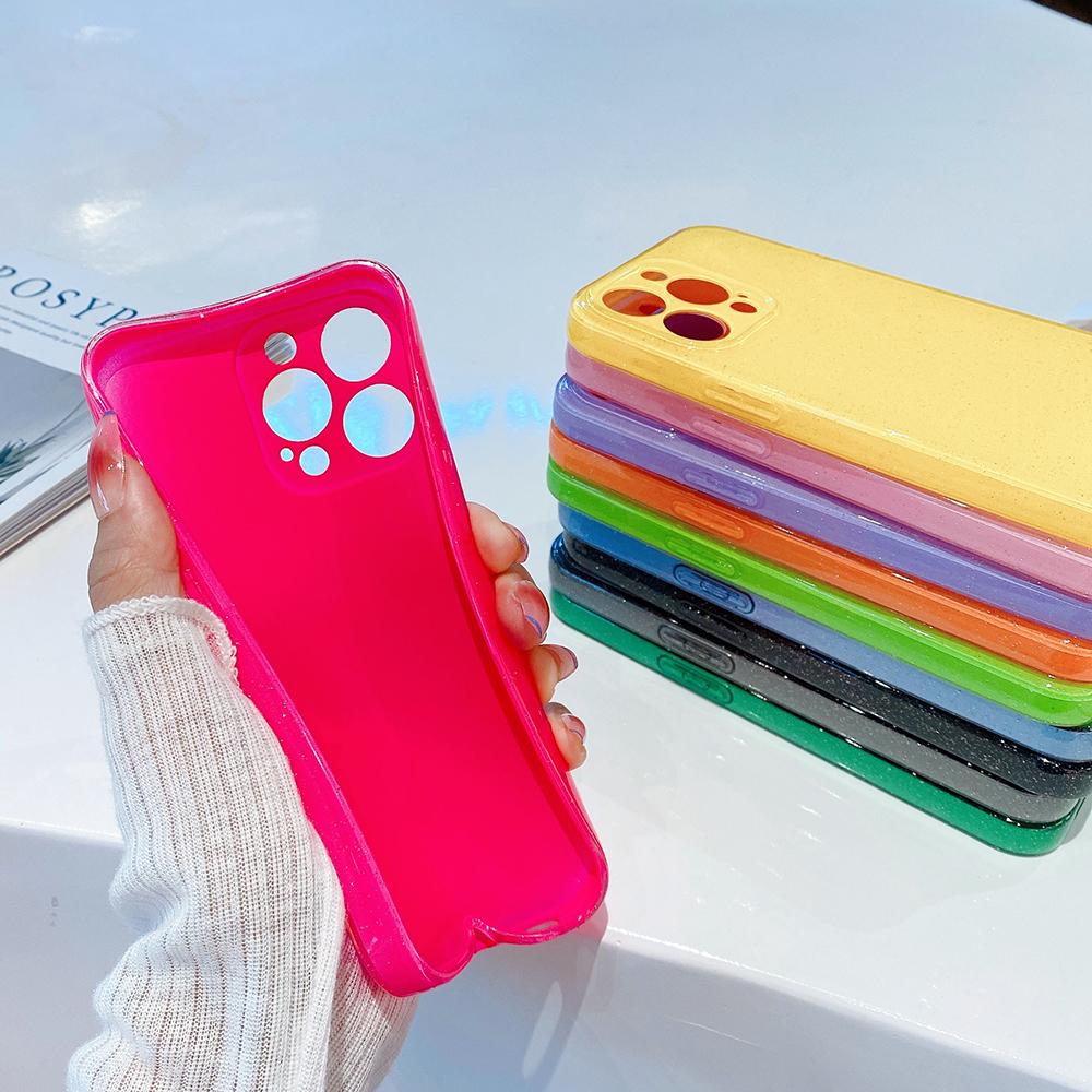 Блестящий модный противоударный чехол ярких цветов для Iphone 11 12 13 14 Pro Xs Max X Xr 7 8 Plus, роскошная блестящая мягкая задняя крышка