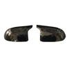 Auto Car Rear View Side Mirror Cover Trim for BMW F25 X3 F26 X4 F15 X5 F16 X6 2014 2015-2018 Bright Black Carbon Fiber Style