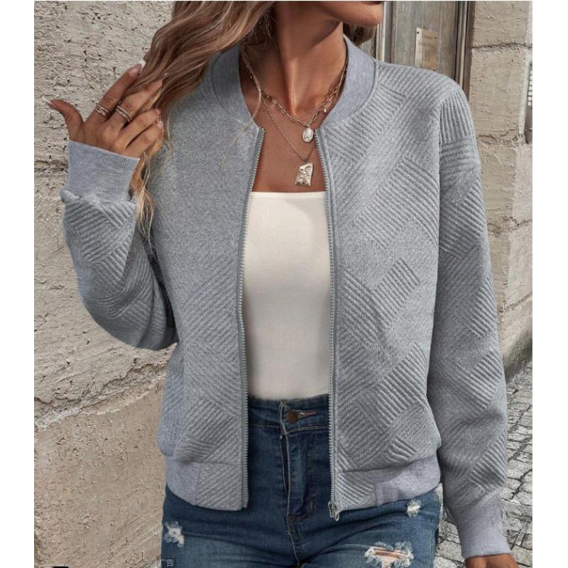 YYFS Женская мода повседневная осень-зима однотонные принты с длинным рукавом куртки и пальто