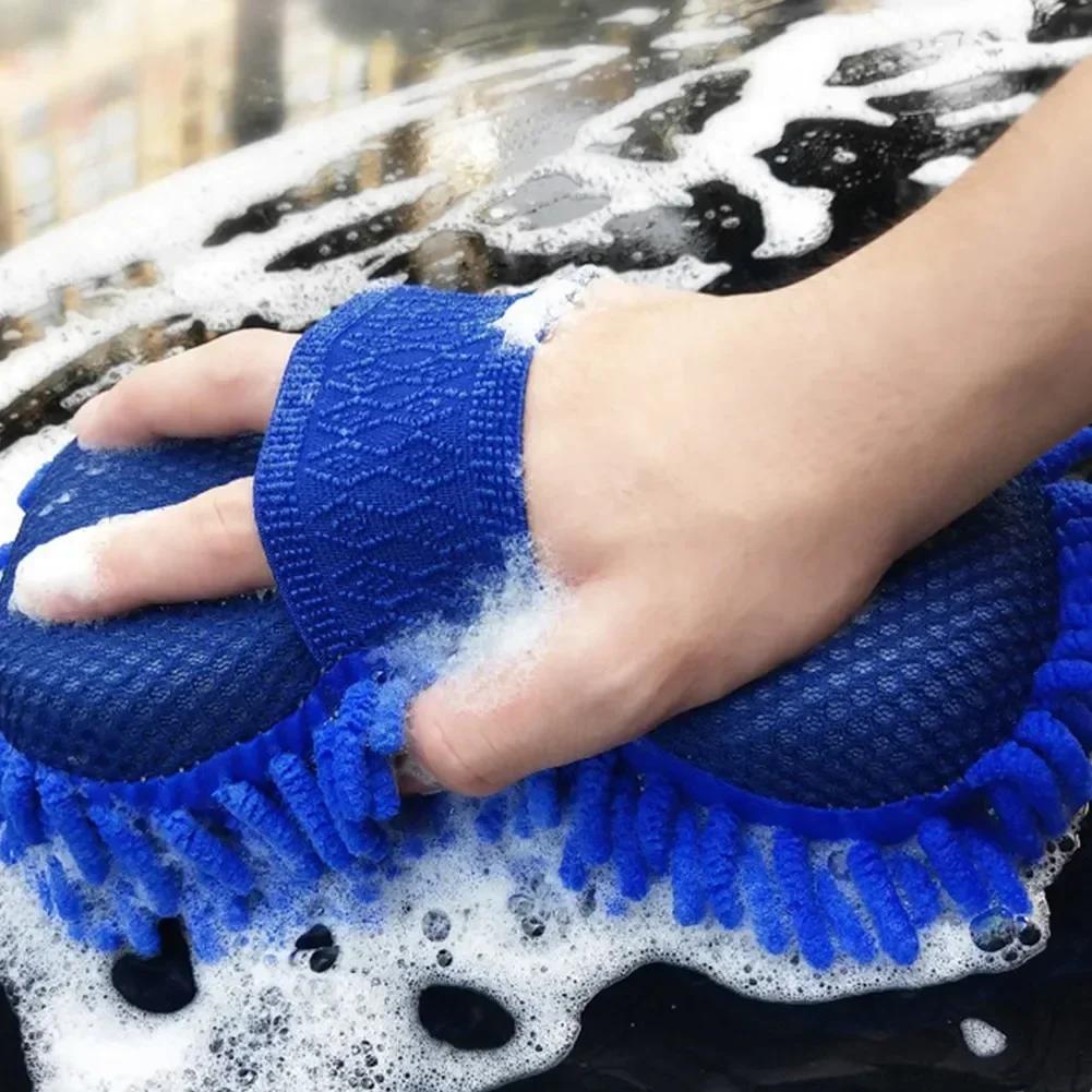 Auto Gloves Car Washing Accessories Car Cleaning Brush Cleaner Tools Microfiber Cars Washer Sponge Cleaning Washing Towel
