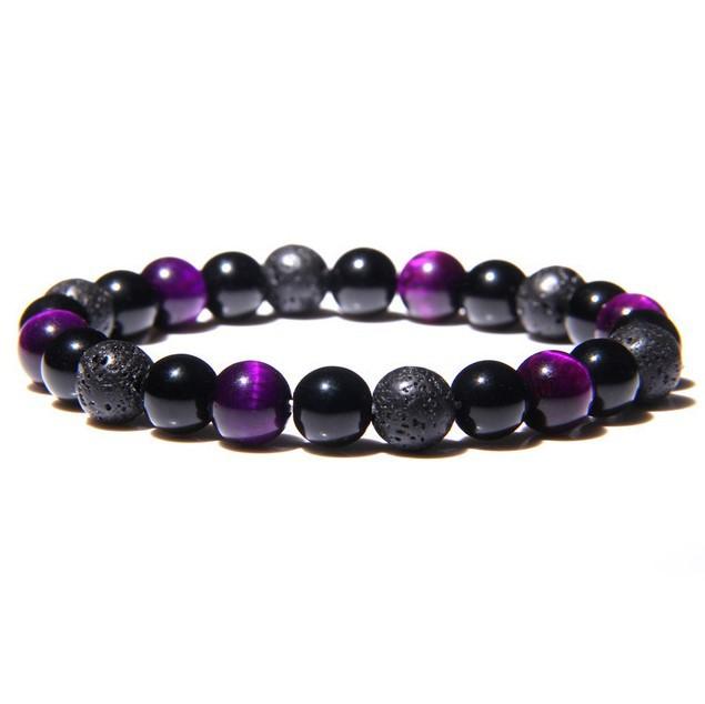 New Hematite Tiger Eye Pulsera Obsidian Bracelets Jewelry Soul Beads Natural Unisex