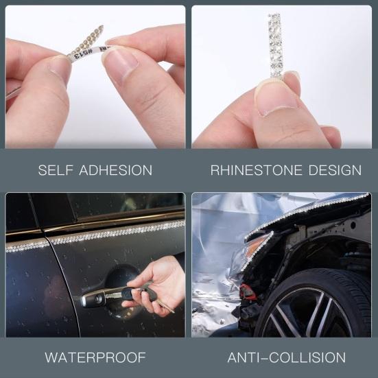 1 рулон, блестящие самоклеящиеся полосы со стразами для интерьера автомобиля, наружная декоративная полоса, аксессуары для ювелирных изделий своими руками