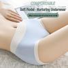 Seamless Antibacterial Modal Briefs: Soft, Waxy, Mid-Waist, Large Size, Hip-Wrapped, Contrast Color for Women