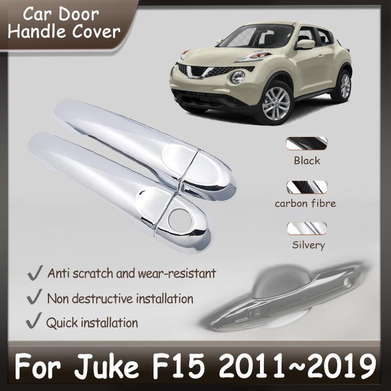 Накладка на ручку двери для Nissan Juke F15 2011~2019 Хромированные наружные ручки дверей Автоаксессуары Наклейки 2014 2015 2016 2017 2018