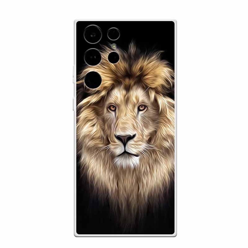 Clear Soft Case for Samsung S23 Ultra Silicone TPU Phone Back Cover for Samsung Galaxy S23 Samsung S23 Transparent Animal Coque
