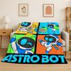 Игровое одеяло A-Astro Bot Мультяшный робот Мягкое фланелевое плед, Уютное одеяло для кровати, Дивана, Софы, Спальни, Гостиной, Путешествий, Кемпинга