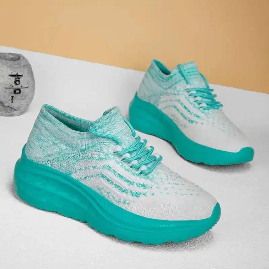 2025 New Outdoor High Sole Rainbow Shoes Ladies Vulcanize Women's Transparent Sneakers Beige Boot For Women Sports High Quality