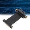 PCIE 4.0 X1 Extension Cable Dual 90 Degree Right Angle GPU Riser Cable for WiFi Card Sound Card