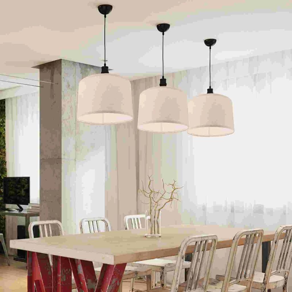 New Linen Lamp Shade Clip Lamp Shade Hanging Lights Indoor Table Lampshade Chandelier Pendant Lamp Cage Floor Lamp Fabric Lampsh