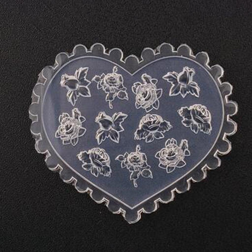 3D силиконовая резная форма для дизайна ногтей, акриловые инструменты для дизайна ногтей, форма для декора ногтей, шаблон для дизайна ногтей, формы для ювелирных изделий из смолы