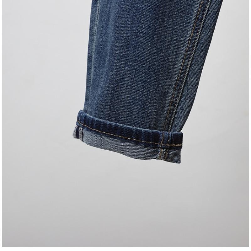 DIMANAF 2025 Женские джинсы больших размеров Весна Длинные брюки Эластичные базовые брюки Узкие джинсовые женские синие брюки 5XL