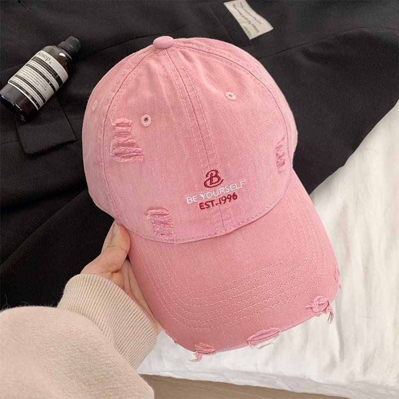 Style Korean Popular Distressed Baseball Hat For Women Great For Spring Summer