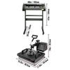 5 in 1 Heat Press Transfer Machine 12x15inch with 34” Vinyl Cutter Plotter Machine Kit Art Craft Printer Sublimation(34”/870mm) Limation (34”/870mm)