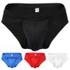 Men Briefs U Convex No Constraint Low Waist 3D Soft Breathable Anti-septic Solif Color Soft Elastic Waist Men Underpants Underwear