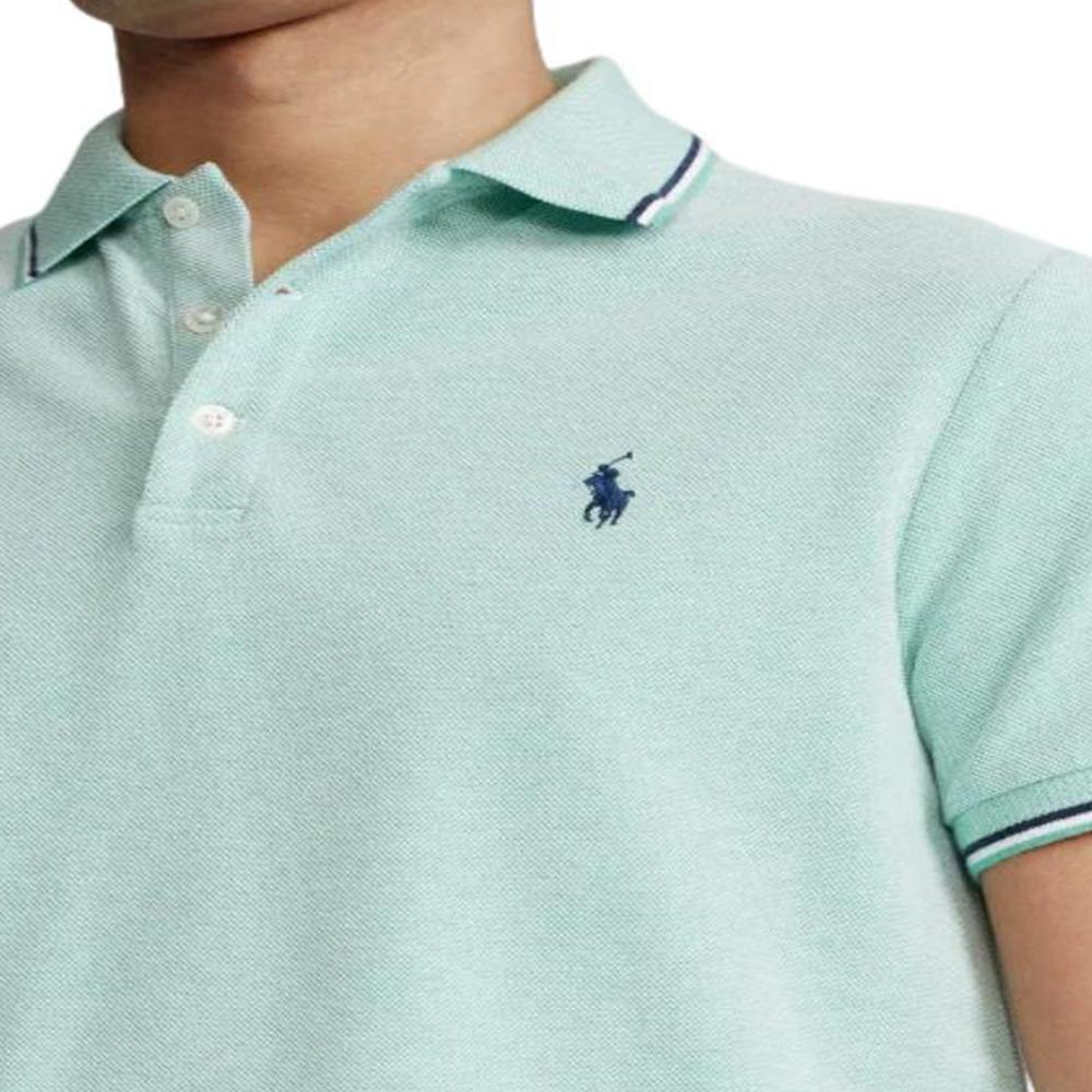 Polo Ralph Lauren Logo Вышитый Повседневный Slim Fit Короткий Рукав Поло Рубашки Мужские Поло Рубашки Зеленые MNPOKNI1N821161-300