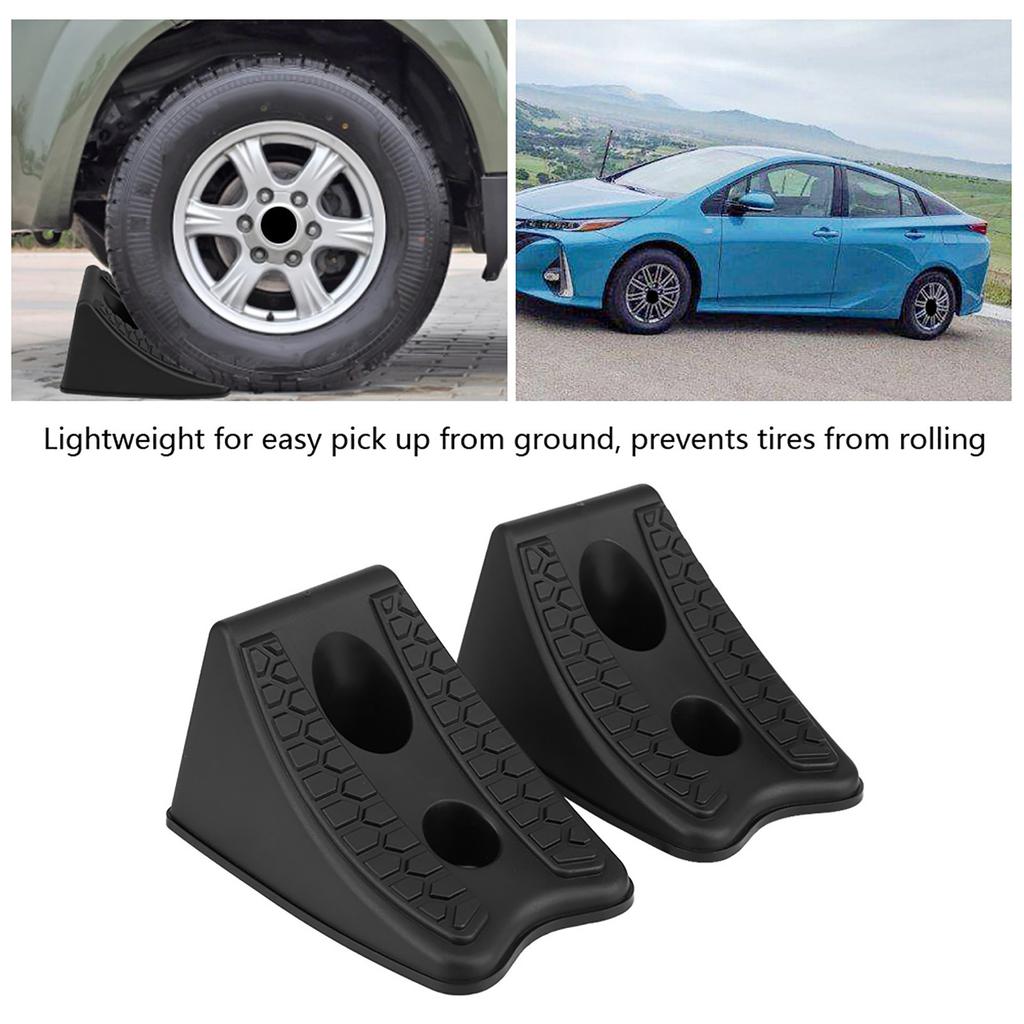 2pcs Car Antislip Block Plastic Car Tyre Slip Stopper Wheel Alignment Block