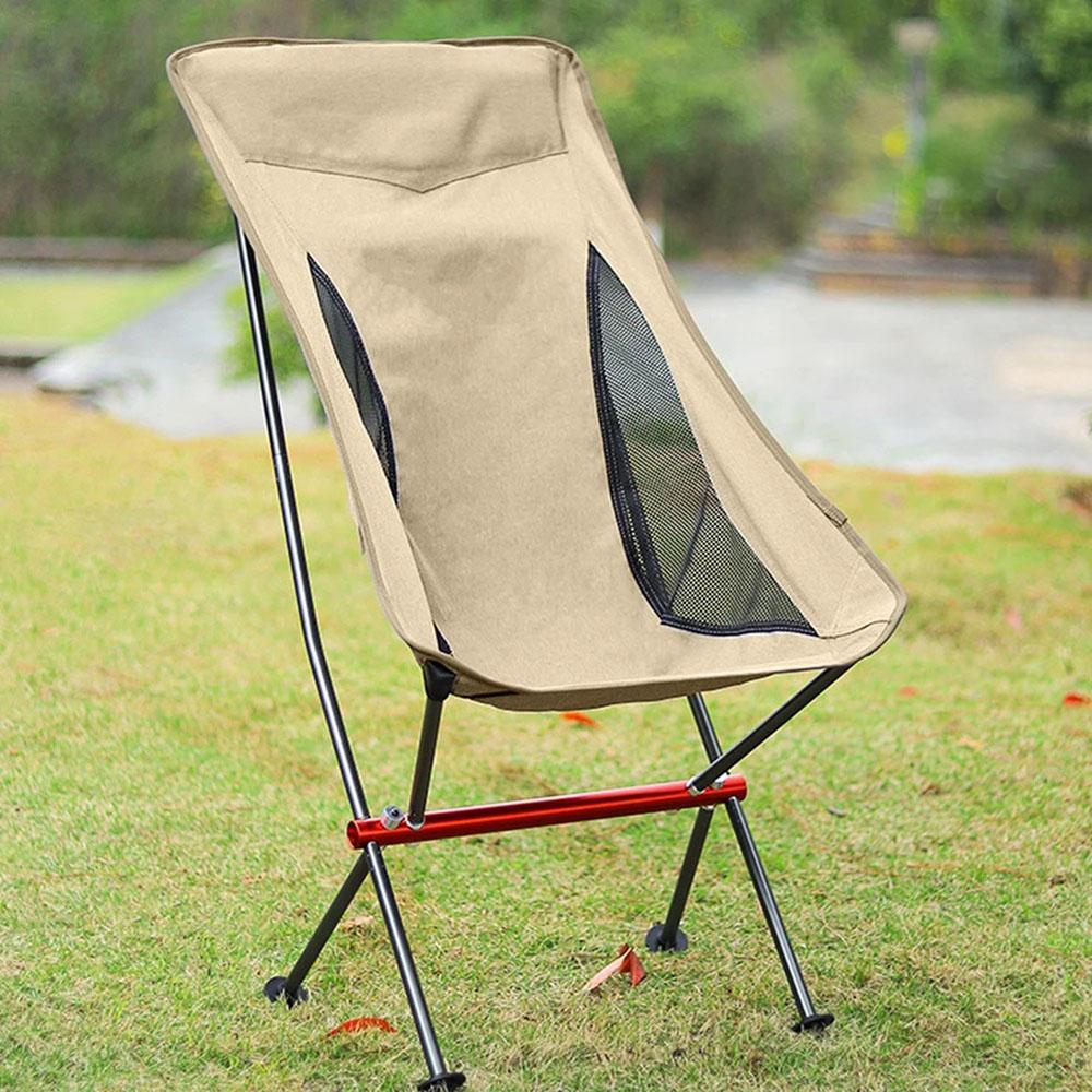 Уличный кемпинговый стул Moon Chair из алюминиевого сплава, переносной складной стул для походов, пикника, рыбалки, табурет со спинкой, домашняя садовая мебель.