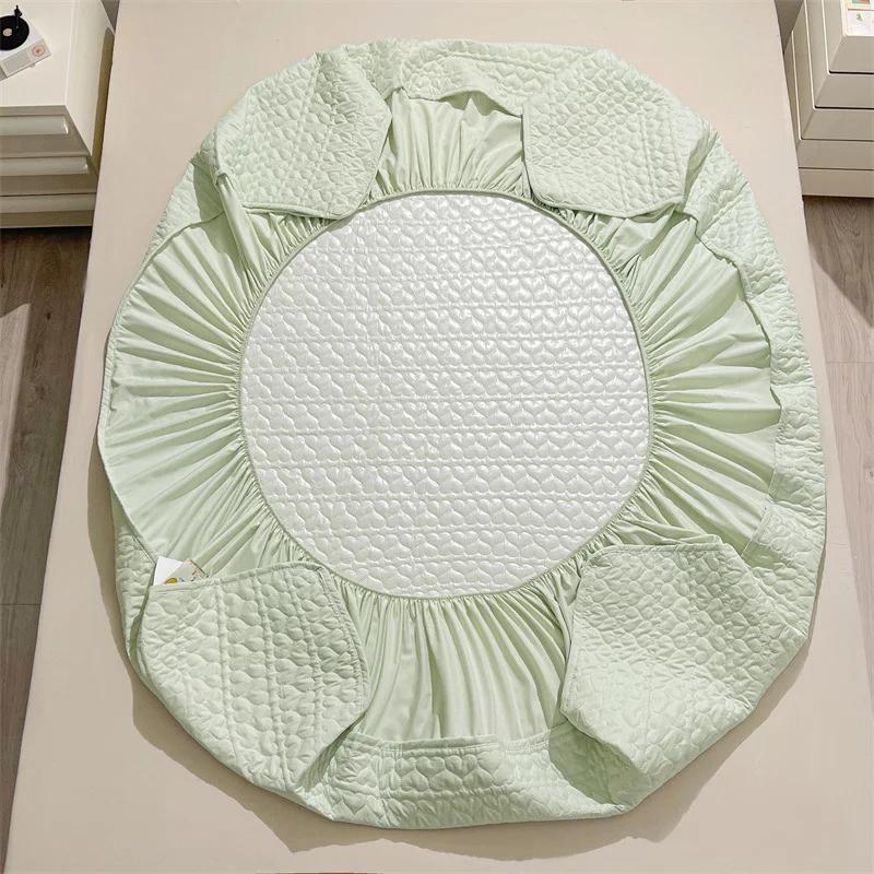 Новый класс водонепроницаемая стеганая простыня из трех частей с антибактериальной перегородкой, защитный чехол для матраса