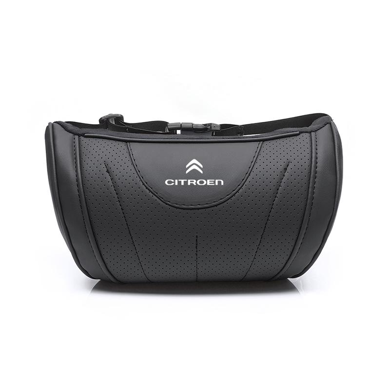 MVDC1 Car Rest Seat Headrest Breathable Leather Neck Pillow For Citroen C4 C3 C5 AIRCROSS C5X e-C4 X e-C3 C-Crosser C-Elysee C4 Cactus