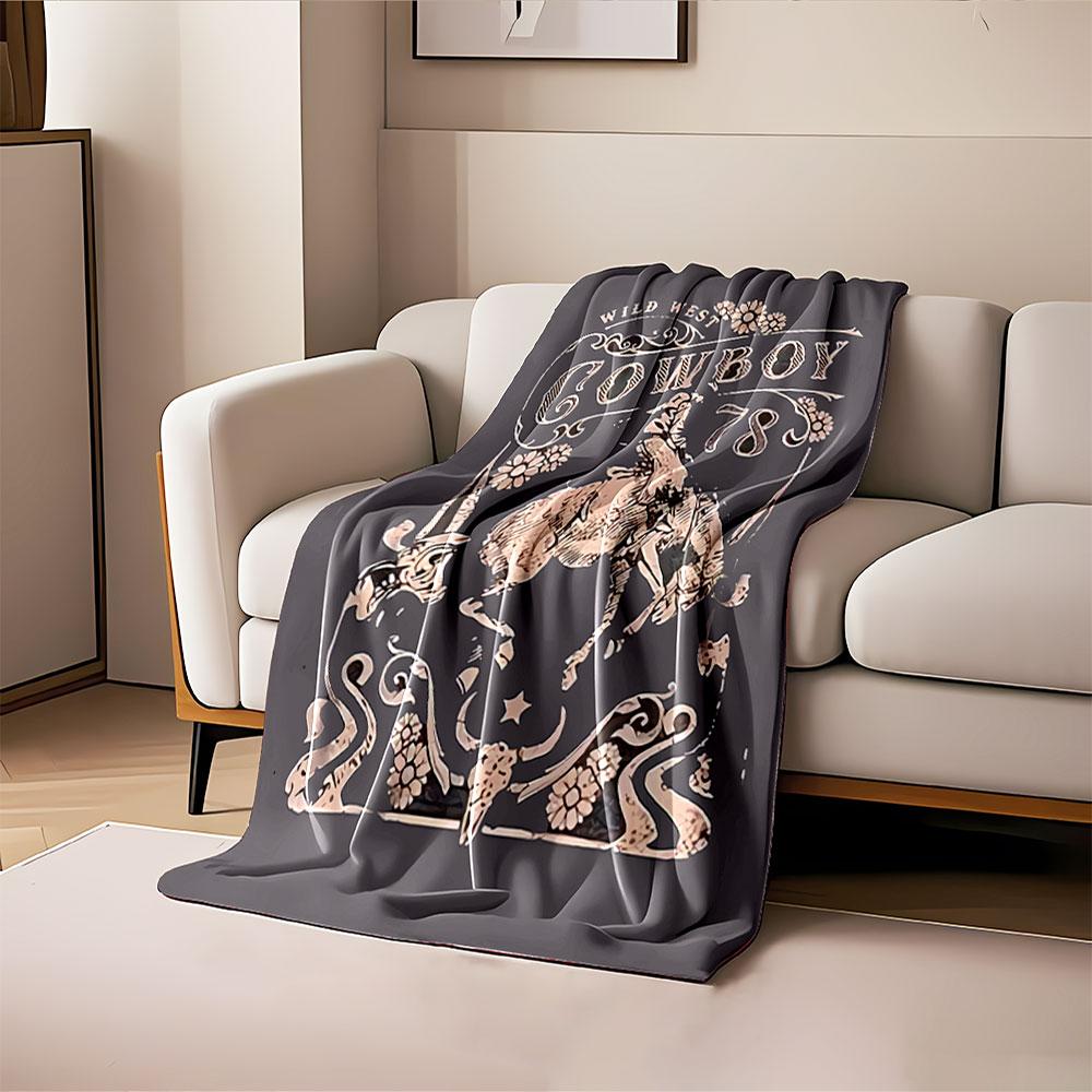 Wild West Cowboy Blanket for all seasons blanket lunch break throw gift