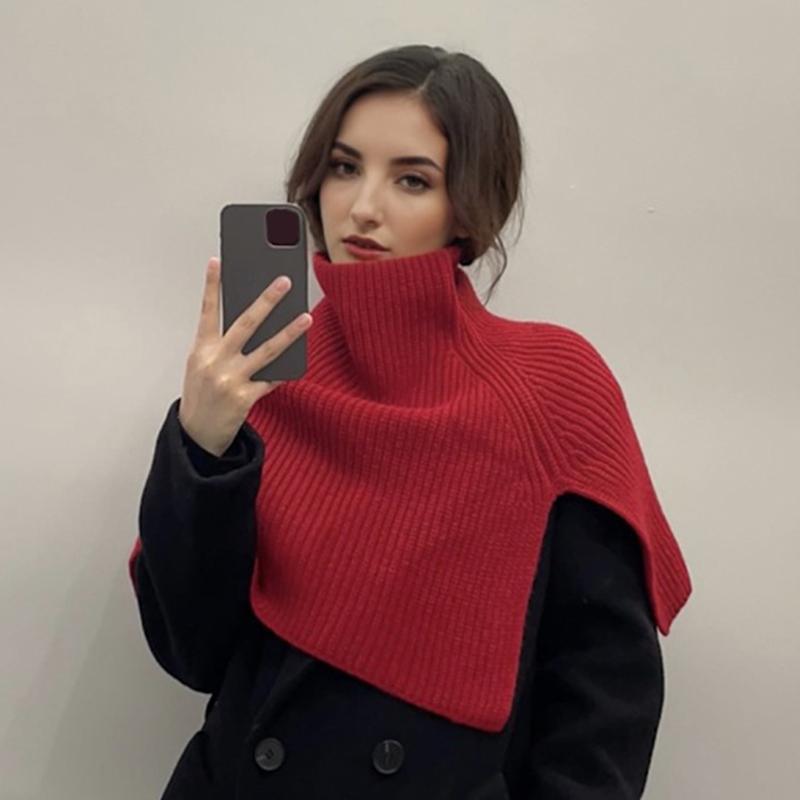 1PC Scarf Versatile Clothing Accessories Minimalist Style Solid Color Elegant Shawl Classic High Neck Design Exquisite Multi-color