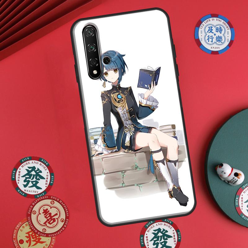 Чехол Genshin Impact Син Цю для Huawei P60 Pro P30 P40 Lite Nova Y61 Y91 Y90 Y70 Y60 Y72 12s 12i 11i 7i 8i 9 10 SE